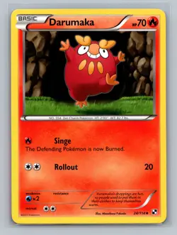 Pokemon TCG Darumaka (24) 24/114 Black and White Normal LP - Image 1