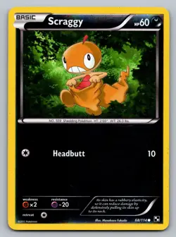 Pokemon TCG Black and White Scraggy 68/114 Reverse Holo - Image 1