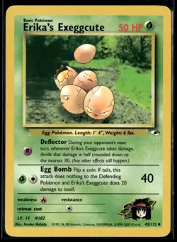 Pokemon TCG | Gym Heroes | Erika’s Exeggcute | 43/132 | LP - Image 1