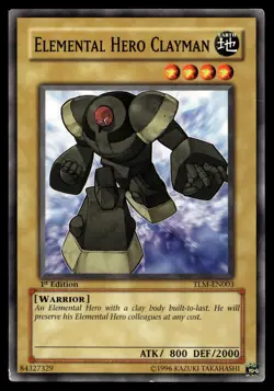 ELEMENTAL HERO CLAYMAN TLM-EN003 COMMON THE LOST MILLENNIUM YU-GI-OH - Image 1