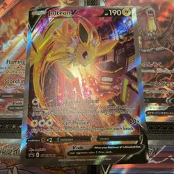 Pokemon TCG Jolteon v SWSH183 Black Star Promo Holo Full Art Card NM Condition - Image 1