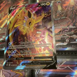 Pokemon TCG Jolteon v SWSH183 Black Star Promo Holo Full Art Card NM Condition - Image 2