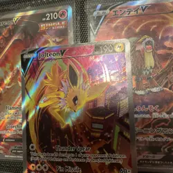 Pokemon TCG Jolteon v SWSH183 Black Star Promo Holo Full Art Card NM Condition - Image 5