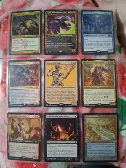 Big Old Vintage Magic The Gathering 63 Cards Collection Binder Random Sets - Image 1