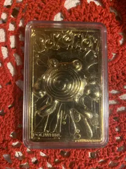 Pokemon 23k Gold Plated POLIWHIRL Trading Card & Pokeball -Limited Edition - Image 4