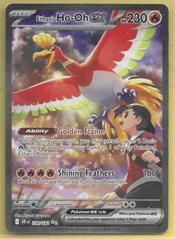 Pokemon TCG Ethan's Ho-Oh EX Card 230/182 Sir Destined Rivals English Edition - Image 1