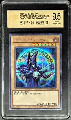 2025 Yu-Gi-Oh! Cards JPN. Dark Magician SR QCAC-JP018 PCG 9.5 MINT - Image 1