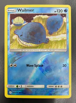 Wailmer 45/236 Reverse Holo Cosmic Eclipse | LP | Pokemon Trading Card TCG - Image 1
