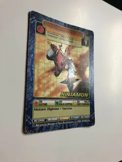 DIGIMON ST-100 Ninjamon Card TCG Digi-Battle Bandai (Medium Played) - Image 2
