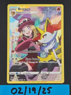 Braixen TG01/TG30 NM Silver Tempest Trainer Gallery Ultra Rare Pokemon Card - Image 1