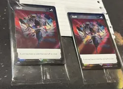Riftbound Fist Bump Buff Double Sided Promo Card (EXCLUSIVE) Riot Foil - Image 1