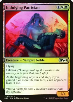 Core Set 2021 MTG FOIL Indulging Patrician Magic - Image 1