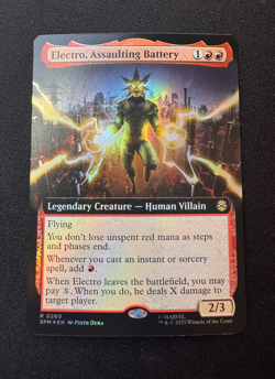 Electro, Assaulting Battery (Extended Art) Marvel's Spider-Man Foil - NM - Image 1