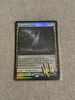 MTG 2015 Noah Bradley Signed Zendikar Expedition Foil Overgrown Tomb 013/045 - Image 1