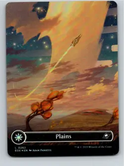 Magic the Gathering HP Foil Plains #262 Edge of Eternities Borderless MTG - Image 1