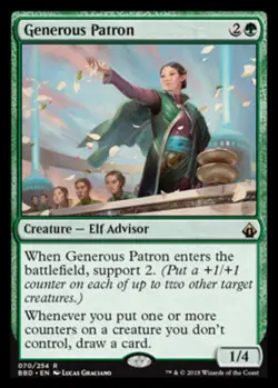 Mint/Near-Mint, English - 1 x MTG Generous Patron Battlebond - Image 1