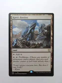 MTG Karn's Bastion (ONC) Commander: Phyrexia: All Will Be One Regular Rare 156 - Image 1