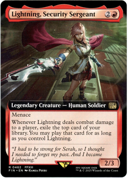 Lightning, Security Sergeant (Extended Art) - 0462 - Final Fantasy MTG - Image 1