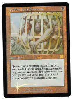 ►Magic-Style◄ MTG - Monkey Cage - Italian Mercadian Masques FOIL - NM - Image 1