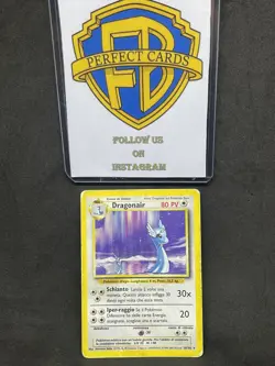 POKEMON SET BASE UNLIMITED DRAGONAIR NONHOLO 18/102 PL/PR - Image 1