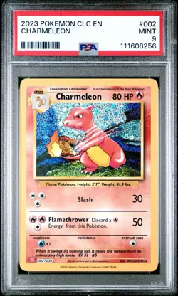 CHARMELEON 002/034 PSA 9 CLC POKEMON CARD CLASSIC COLLECTION HOLO ENGLISH - Image 1