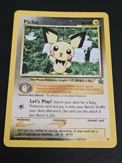 Pichu 35/53 Wotc Promo Reverse Holo Pokemon TCG LP - Image 2