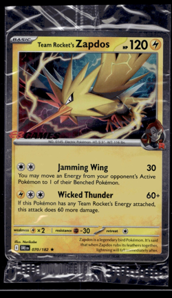 Pokemon TCG | Team Rocket’s Zapdos| Destined Rivals | EB Promo | 070/182 | LP - Image 1