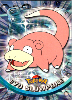 Slowpoke #79 Topps Series 2 Non-Holo Blue Logo Pokemon TCG - Image 1