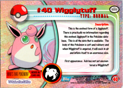 1999 Pokemon Topps Wigglytuff 40 Ungraded LP or Better non foil - Image 2