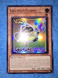 Lollipo Yummy JUSH-EN018 Yu-Gi-Oh Justice Hunters 1st Edition UR - Image 1
