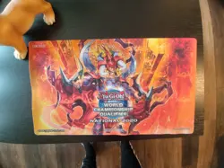 Yu-gi-oh! Playmat Ferocious Flame Swordsman WCQ National 2020 Konami - Image 1