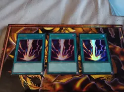 3x Raigeki Ultra Rare Foil LCKC-EN088 Near Mint Condition - Image 1