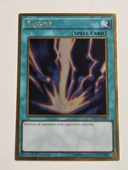 Raigeki PGL2-EN048 Premium Gold: Return of the Bling 1st Edition Yugioh VLP - Image 1