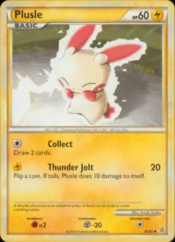 2x (HSUN-036) Plusle (U) Pokemon HGSS Unleashed Card # 36 - Image 1