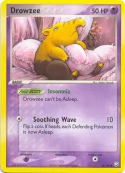 2x (pok-TRR-054) Drowzee (C) Pokemon EX Team Rocket Returns Card # 54 - Image 1