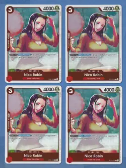 4x NICO ROBIN One Piece Starter Deck EX GEAR 5 English ST21-010 Foil Card - Image 1