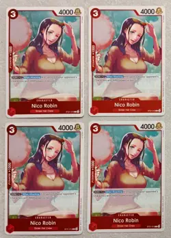 4x NICO ROBIN One Piece Starter Deck EX GEAR 5 English ST21-010 Foil Card - Image 2