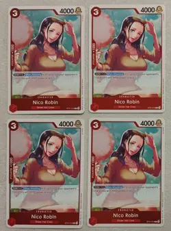 4x NICO ROBIN One Piece Starter Deck EX GEAR 5 English ST21-010 Foil Card - Image 3