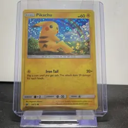 Pokemon TCG Pikachu 28/73 Shining Legends Holo Common Basic 60 HP 2017 Card - Image 1