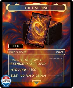MTG Card Sleeves (The One Ring) 100Pcs Clear Front and Art Matte - Image 2