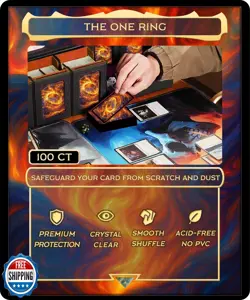 MTG Card Sleeves (The One Ring) 100Pcs Clear Front and Art Matte - Image 3