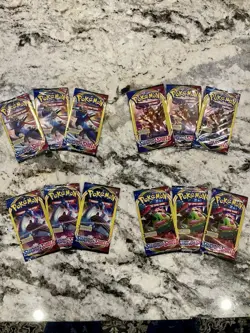 Pokemon Card Sword and Shield 3 Card Booster Packs Lot Of 12 Sealed Packs - Image 1