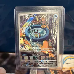 Pokemon TCG Squirtle Stellar Crown Illustration Card 148/142 - Image 1