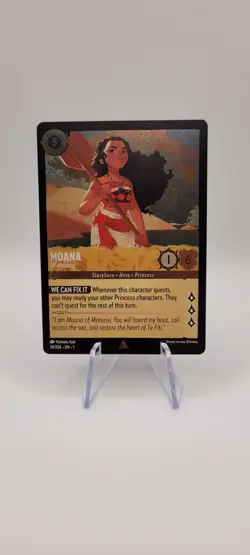 Disney Lorcana TCG: Moana Of Motunui 14/204 Rare NM Card FOIL - Image 1