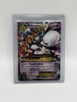 Pokemon M Mega Mewtwo EX Ultra Rare Holo TCG Card 64/162 XY Breakthrough - Image 1