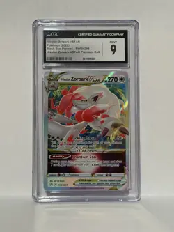 CGC 9 Hisuian Zoroark VSTAR 147/196 Lost Origin Full Art Rare Pokemon Card - Image 1