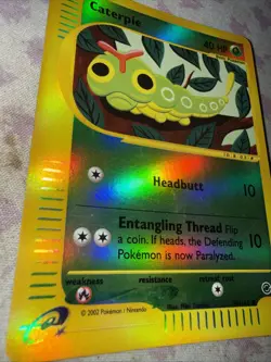 Caterpie 96/165 Holo Reverse Expedition Pokemon E Reader Series Card Vintage HP - Image 2