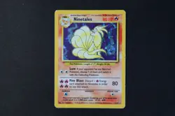 Ninetales 12/102 Holo Shiny Rare Pokemon TCG Card Base Set 1 1999 Heavy Play - Image 1