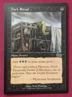 Magic The Gathering URZA'S SAGA DARK RITUAL black card MTG - Image 1