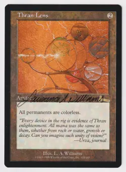 Signed Thran Lens MP Urza's Legacy Artist Lawrence Allen Williams 1999 MTG Magic - Image 1
